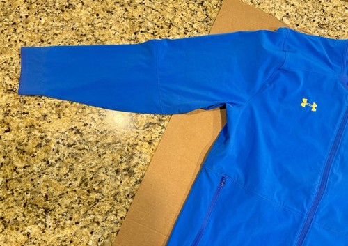 UCLA BRUINS UNDER ARMOUR MENS Blue Full-Zip Loose Sideline Warmup Jacket Size L - Picture 10 of 18