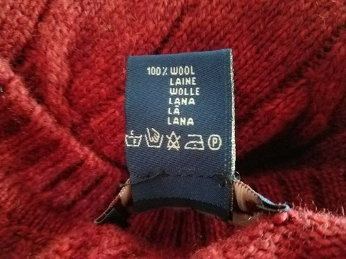 Gant 100% Wool Cable Knit Sweater Red/Rust Italian Italy Mens Large - Picture 6 of 6