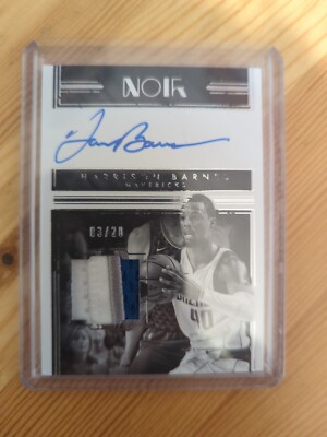 2017-18 Panini Noir HARRISON BARNES Color Prime GU Patch Auto SSP #3/20!