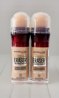 2pk #112 Maybelline Instant Age Rewind Eraser Treatment Makeup -Fair Neutral