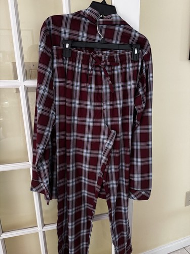 STAFFORD Red Checkered Pattern Pajama Set Men's Small STORE PRICE $60 - Picture 3 of 6
