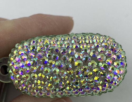 Crystal Shell Case Fits Air Pod Handmade With Multifaceted Rhinestones - Picture 4 of 7