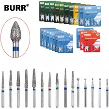 100pcs Dental Diamond Burs FG Round End Taper Football Fine Coarse High Speed OR