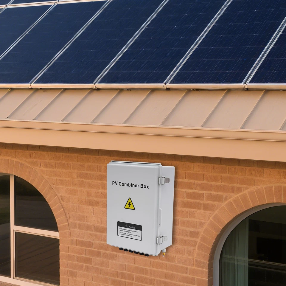 Caja combinadora solar fotovoltaica de 6 cuerdas 63A caja de conexiones de disyuntor para paneles solares Foto 2 de 4