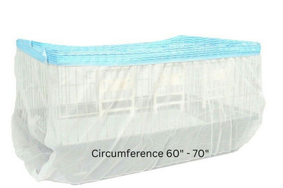 Bird Cage Seed Catcher  Max 70'' See-Through, Ventilated, Mess-Free, Washable
