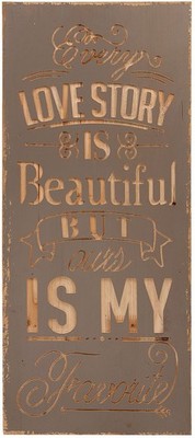 Textplatte Lovestory - 5H0289 Clayre Eef grau