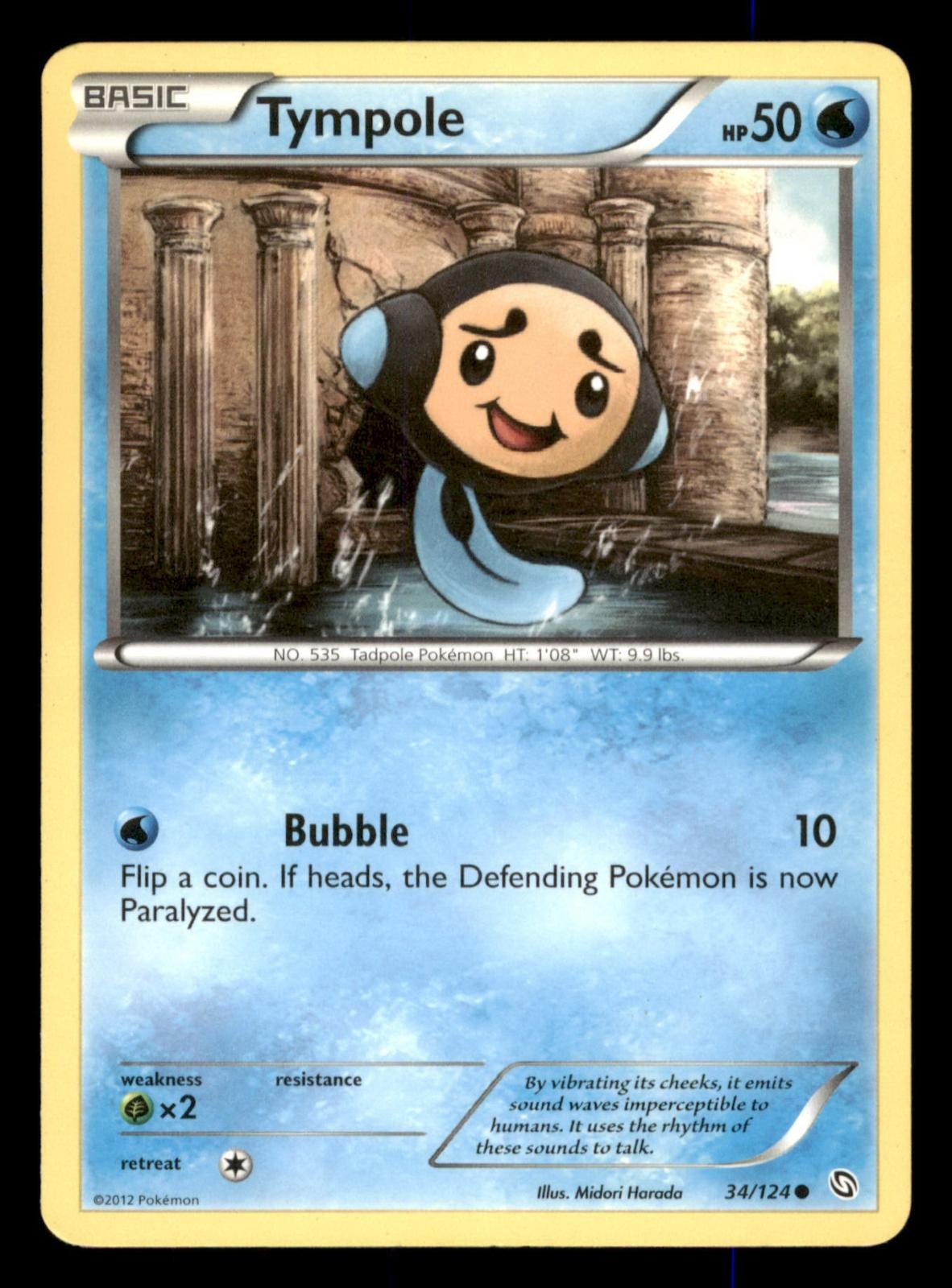 Tympole 34/124 Dragons Exalted Pokemon Moderately Played