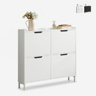 Schuhregal Schuhschrank Eingang 4 Klappfächer 8 Paar Schuhe Botes