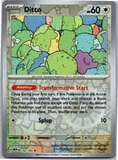 Ditto Rare SV: Scarlet & Violet 151 132/165 NM Reverse Holo