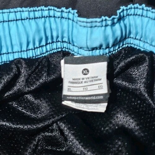 New! NIKE-Black Poly Cloth, Mens Mesh Lined, Summer Athletic Swim Trunks-(XL) - Picture 4 of 4