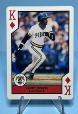 Barry Bonds 1990 The US Playing Card Co #K Pittsburgh Pirates Baseball Card NM