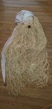 Vintage Santa Paper Mache Head with Raffia Beard Christmas Santa Clause