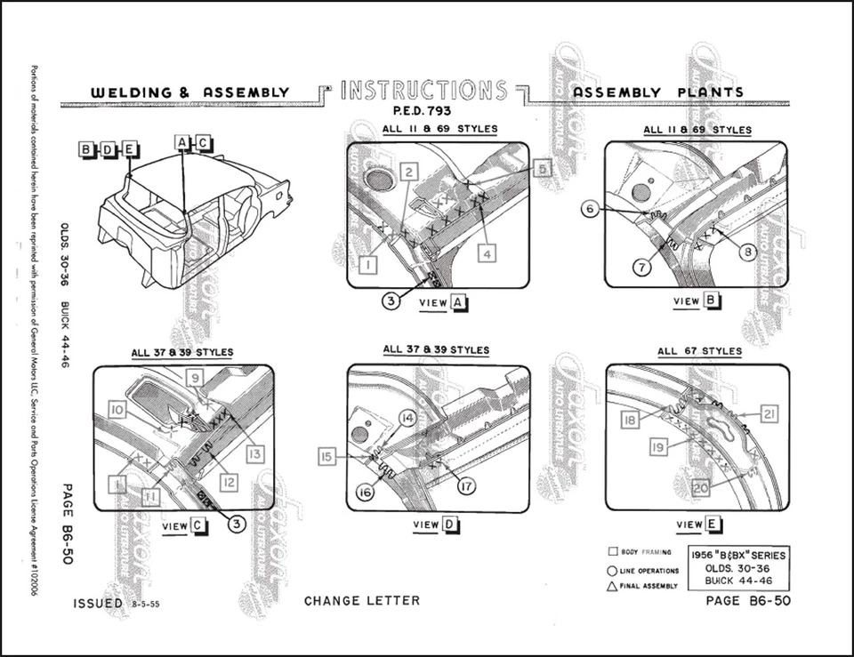 Fisher 1956 carrocería montaje de soldadura manual Buick Special Century Oldsmobile 88 98 Foto 2 de 4
