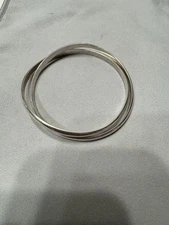 Beautiful Solid Sterling Silver Twist Bangle Bracelet. VERY NICE
