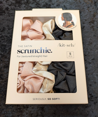 Satin scrunchies 5pk Kitsch Sleep Satin Scrunchies - 5pk : Target main image 4
