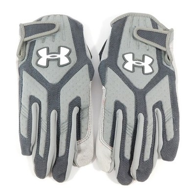 Neue Under Armour Possession IIL 020 GRY/SLV Fußballhandschuhe Größe Large