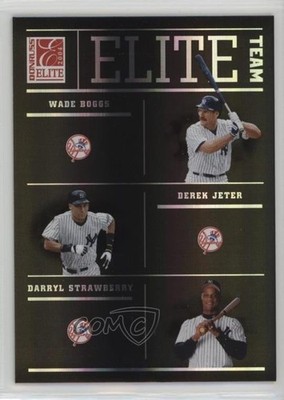 2004 Donruss Elite Teams Black Derek Jeter Wade Boggs Darryl Strawberry HOF 5w0