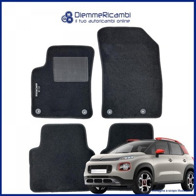 4er MATTEN - FUSSMATTEN aus schwarzem Teppich für CITROEN C3 AIRCROSS - 2017-2025