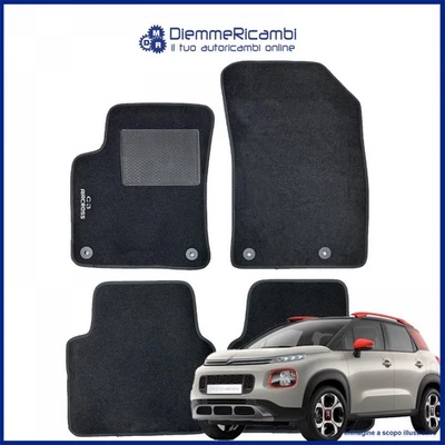 W-PARTS Serie 4 TAPPETI - TAPPETINI in Moquette Neri per CITROEN C3 AIRCROSS - 2017-2025