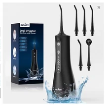 SEJOY Water Flosser Electric Professional Teeth Gums Braces 5 Settings 5 Tips