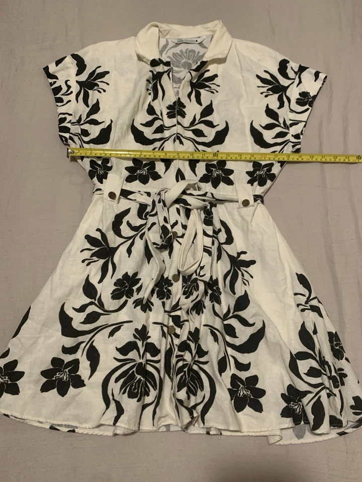 Zara 女式花卉连衣裙 XL 码 — 第 3/4 张图片