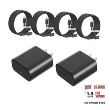 45 W USB C Charger Block,Super Fast Charge Type 4ft and 6ft Deep Black - 2-Pack