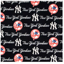 MLB New York Yankees Fleece Fabric - Official Licensed Print - 60" Wide - By The