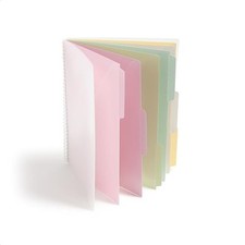 Poly Project Organizer, 6 Tabs, 12 Pockets, Letter Size, Pastel, 1 Count