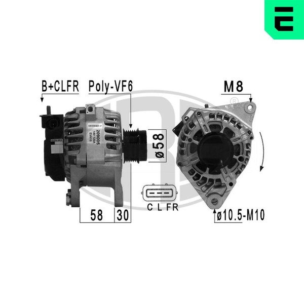 ERA Lichtmaschine Generator 120A FüR Hyundai IX35 I40 CW KIA Sportage Optima LM-image