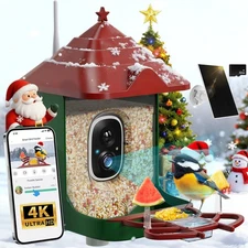 Smart Bird Feeder with Camera, with AI Identify Birds Species  Solar Panel, W...