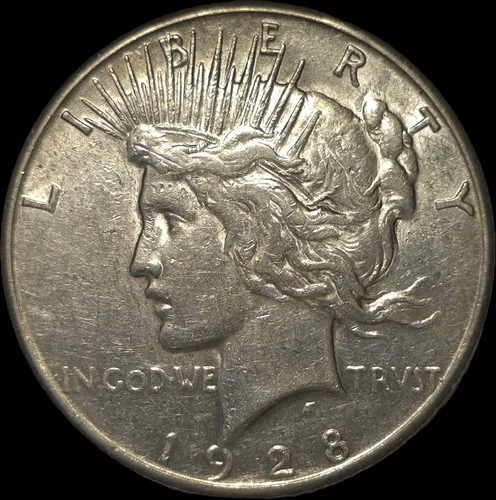 1928-S Peace Dollar AU