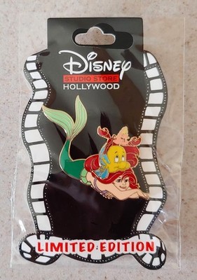 Disney Pin DSSH Sebastian Flounder Ariel Little Mermaid Film Stack LE500