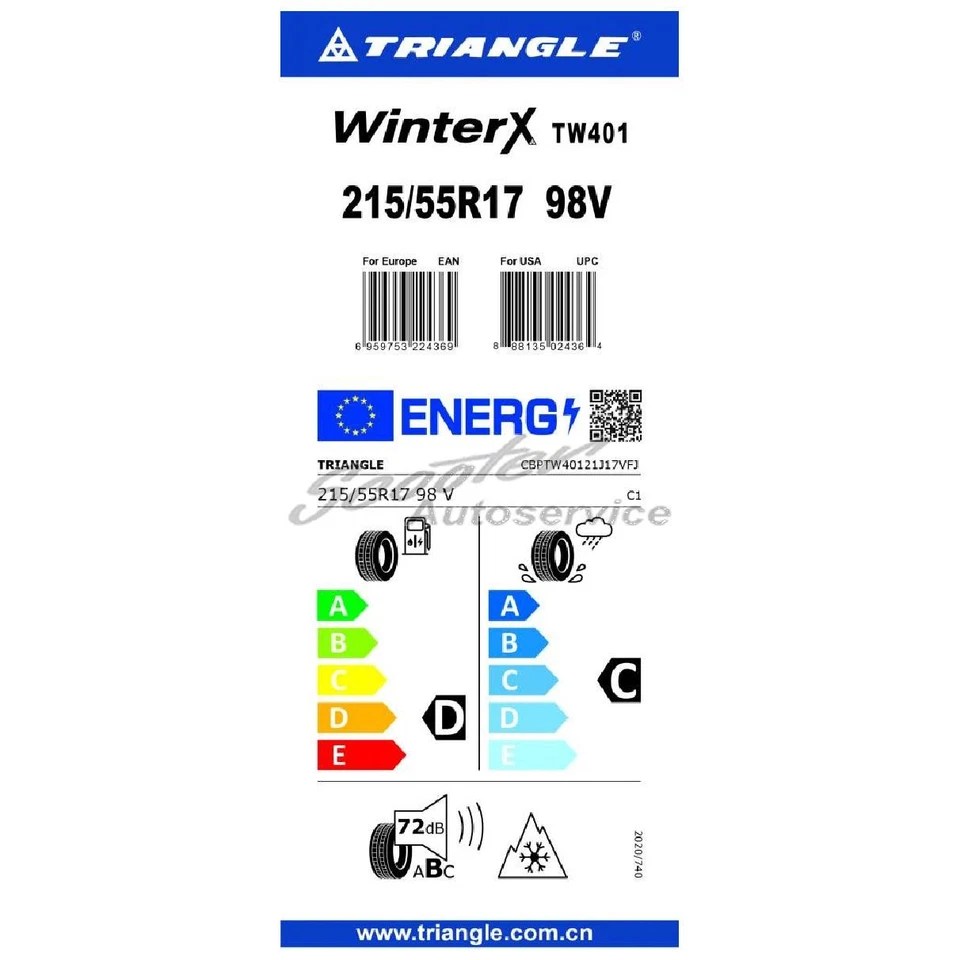 Winter-Reifen 215/55 R 17 98V Triangle WinterX TW-401 3PMSF XL | 99305 - Bild 2 von 3