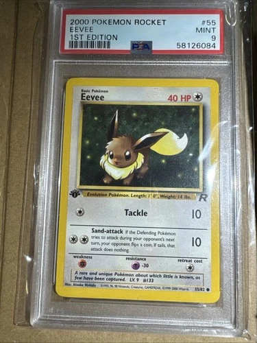 2000 Pokémon Rocket Eevee 1st Edition PSA    Mint 9