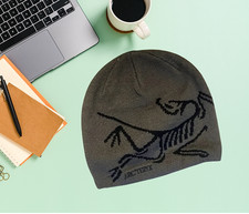 New Arc'teryx Bird Head Toque Beanie Dark Grey Merino Wool Winter Hat - NWT
