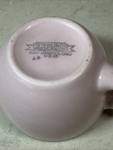 Sterling China Restaurant Geschirr Kaffeetasse Rosa Glasur. - Bild 3 von 5