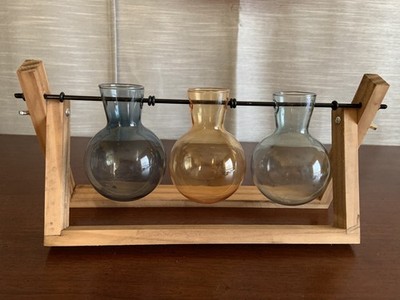 Plant Propagation Station Indoor Glass Vase Holder | Hydroponic Test Tube Plant