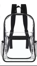 Clear Backpack, 15'' Clear Backpacks for School Heavy Duty