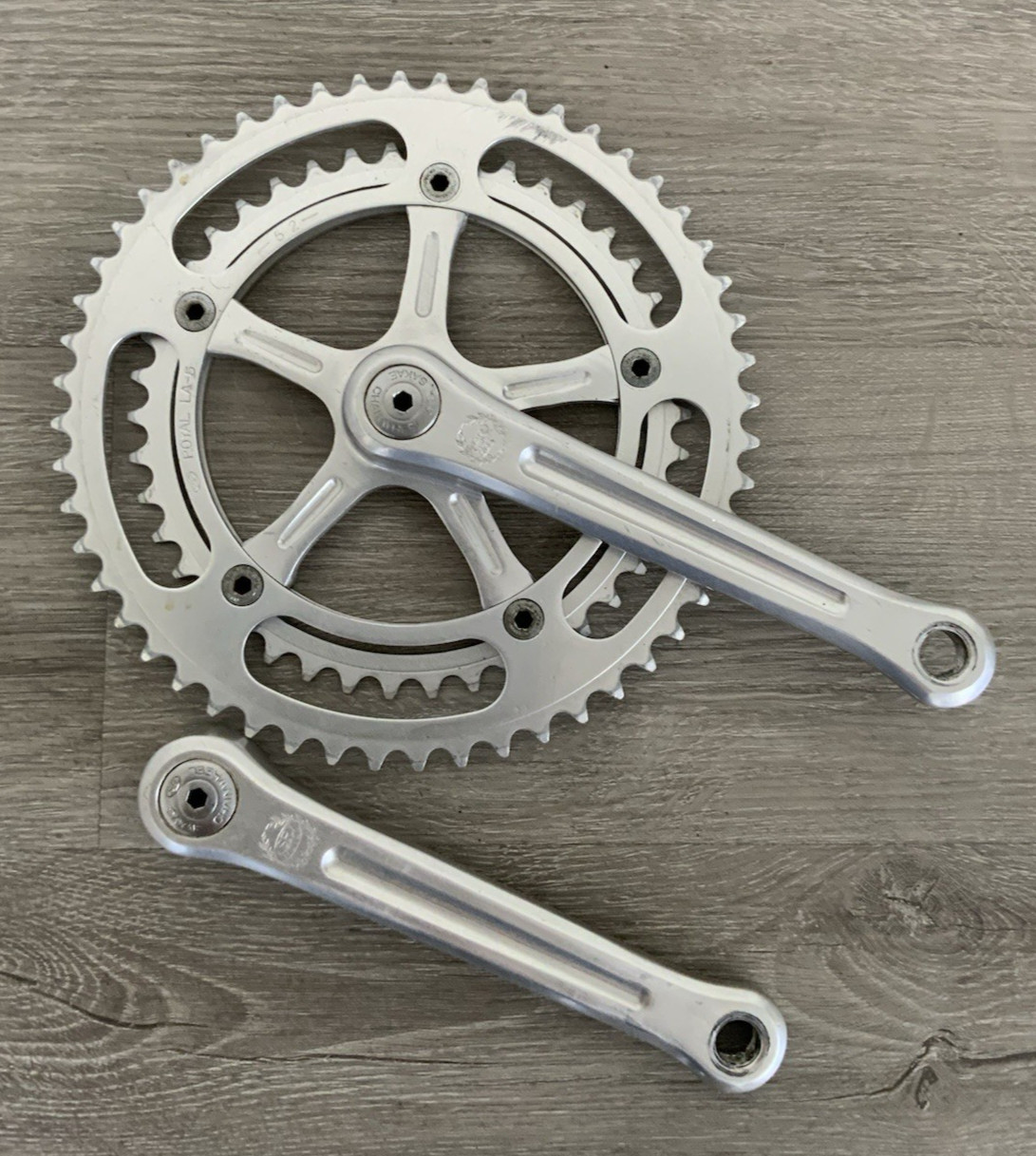 SR ROYAL CRANKSET DOUBLE ROYAL RINGS 52-42 TOOTH 170 MM ARMS 6, 7, 8 SPEED