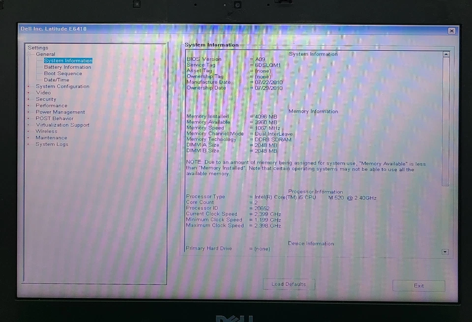 Dell Latitude E6410 Laptop Intel I5-M520 2.40GHz 4GB Ram No HD/OS (FL) - image 2 of 4