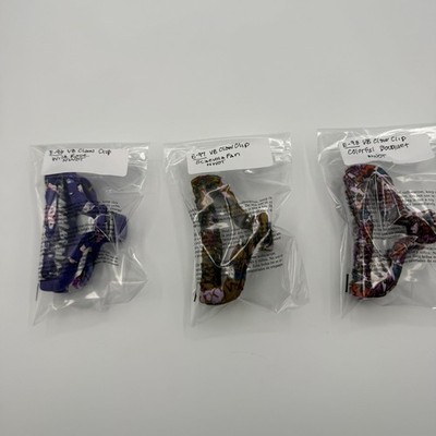 Vera Bradley Fabric Wrapped Claw Clips Retangle Style NWOT (E-96-98)