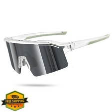 Sunbowglint UV400 Sports Sunglasses for Men Women Cycling Running