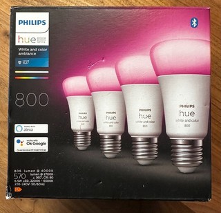 Philips Hue White & Color Ambiance E27 LED Lampen Smart Home 3 Stück