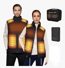 Unisex Heated Vest with 10000mAh Battery,Smart Buttons Men Lightweight Sz M