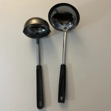 Ekco Soup Ladle Dipper Spoon Cooking Serving Black Handle Made in USA