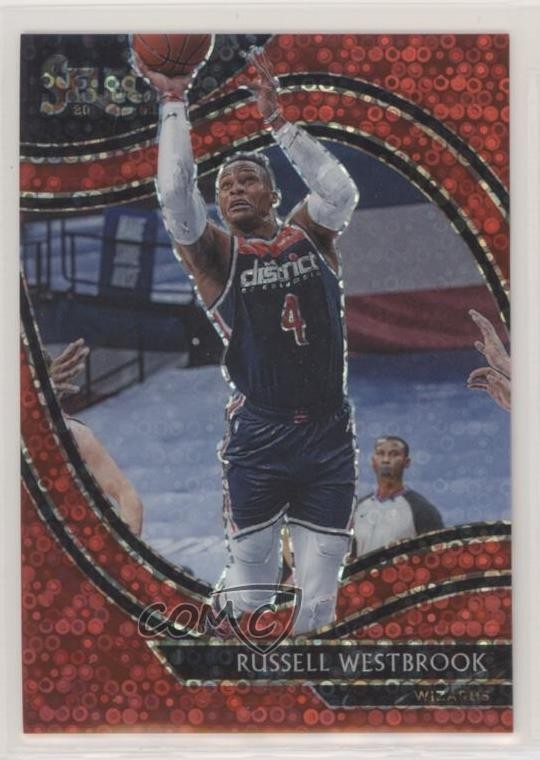 2020-21 Panini Select Courtside Red Disco Prizm 43/49 Russell Westbrook #226 hs9