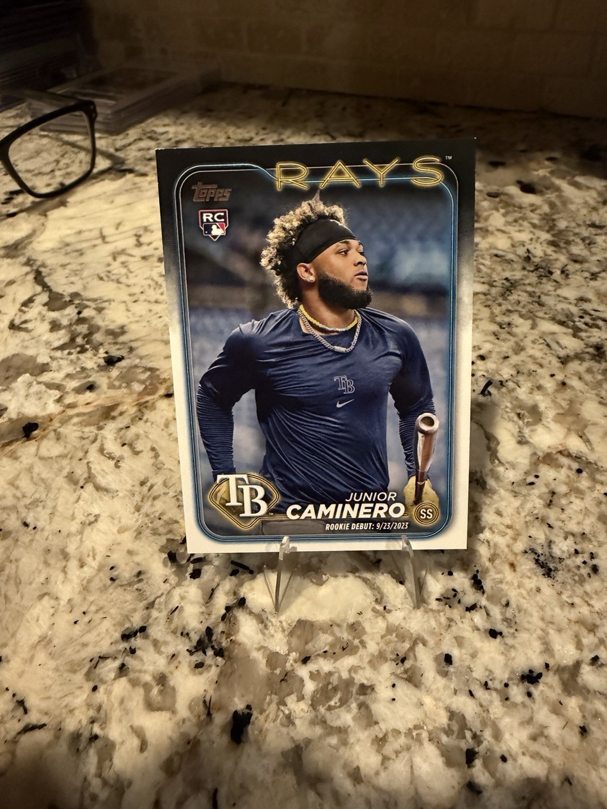Junior Caminero 2024 Topps Update Golden Mirror Variation (RC) Rays #US223 SSP
