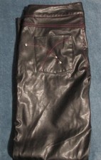 Women's Black METROSTYLE Leather Like Pants Size 8