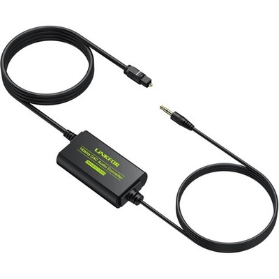 Hochwertiger 192kHz DAC Konverter - Optischer Toslink zu 3,5mm Audio Adapter