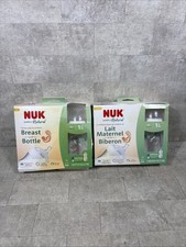  2 NUK 3 Pack Simply Natural Bottle with SafeTemp 5 oz 0 Months 3 Bottles NIB